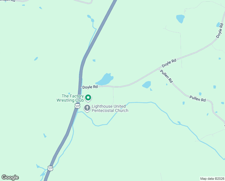 map of restaurants, bars, coffee shops, grocery stores, and more near 126 Doyle Road in Lindale