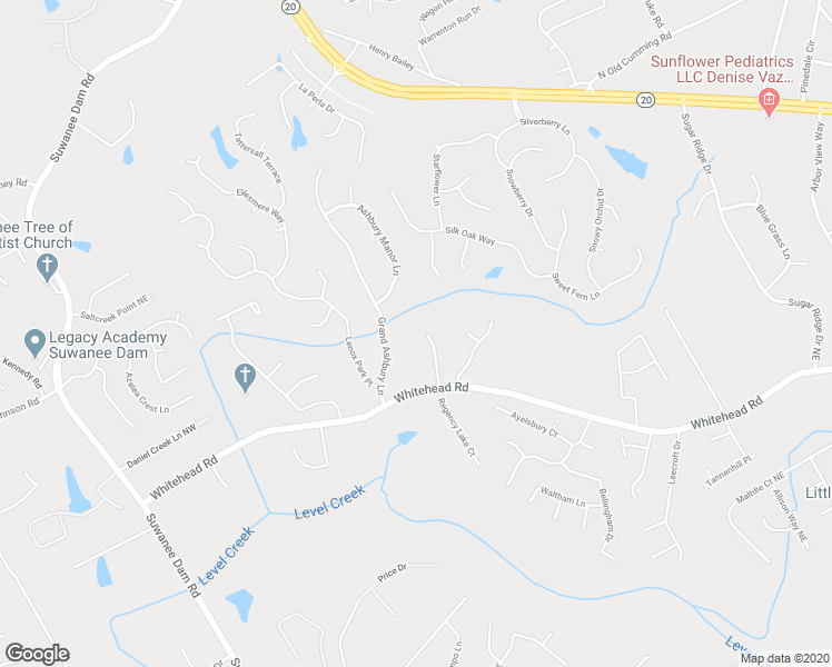 map of restaurants, bars, coffee shops, grocery stores, and more near 5410 Regency Lake Court in Buford