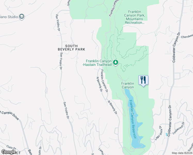 map of restaurants, bars, coffee shops, grocery stores, and more near 1839 North Beverly Drive in Beverly Hills