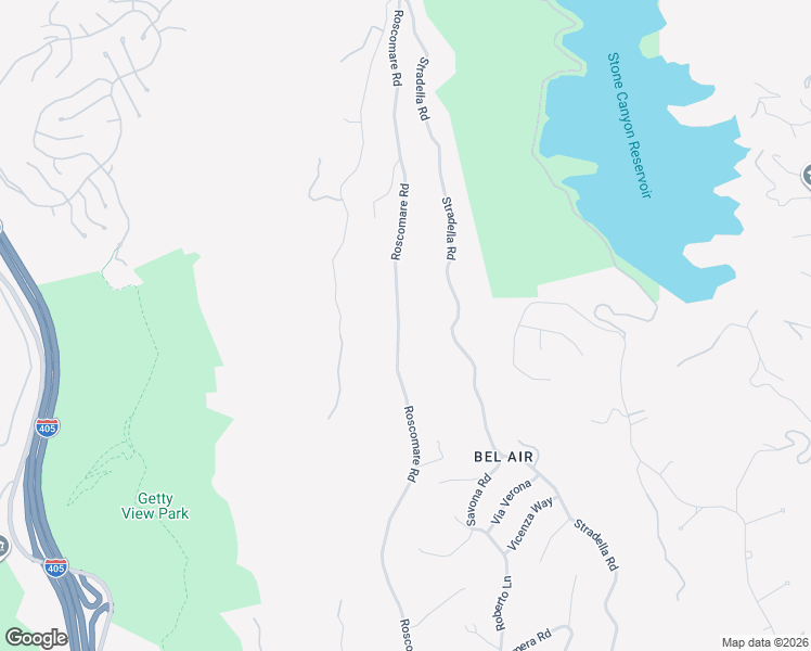 map of restaurants, bars, coffee shops, grocery stores, and more near 1861 Roscomare Road in Los Angeles