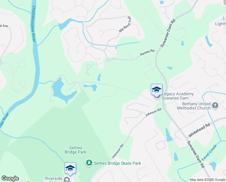 map of restaurants, bars, coffee shops, grocery stores, and more near 5626 Kennedy Road in Suwanee