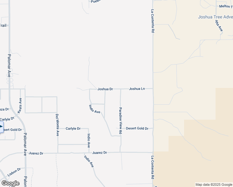 map of restaurants, bars, coffee shops, grocery stores, and more near 59101 Joshua Drive in Yucca Valley