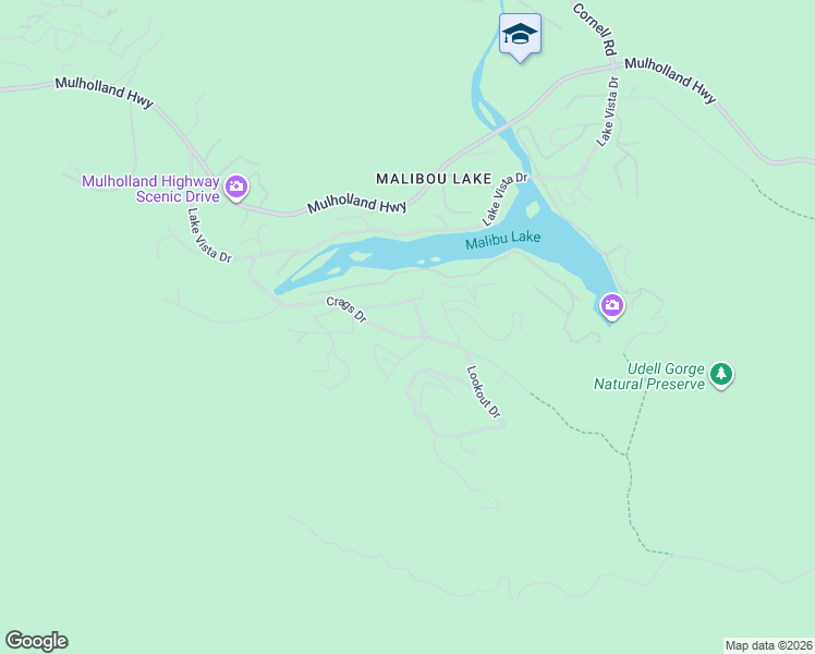 map of restaurants, bars, coffee shops, grocery stores, and more near 29081 Malibu Drive in Agoura Hills