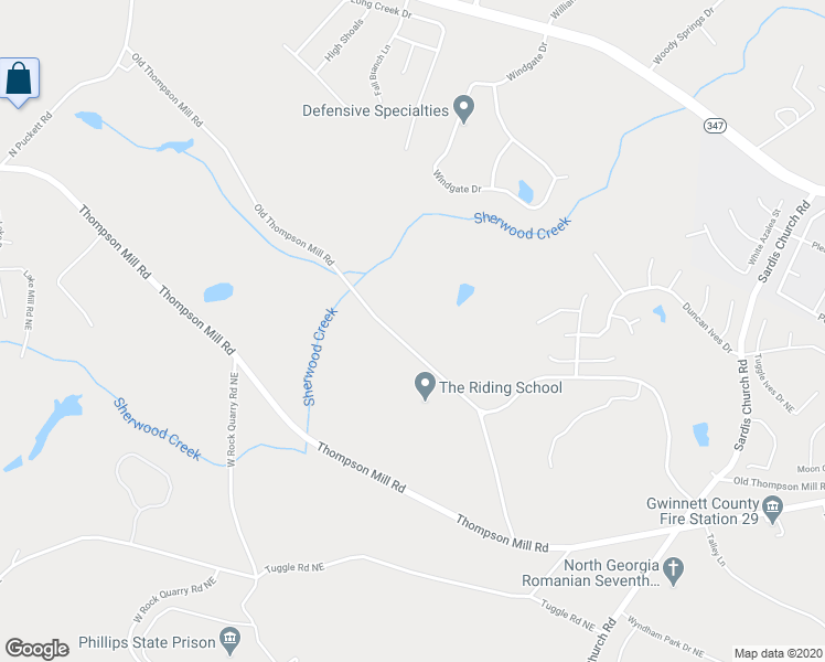 map of restaurants, bars, coffee shops, grocery stores, and more near 3111 Old Thompson Mill Road in Buford