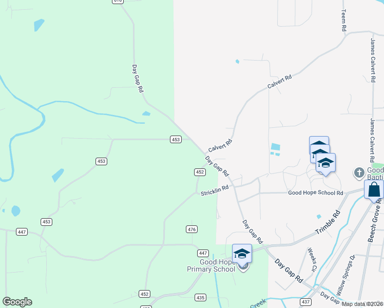 map of restaurants, bars, coffee shops, grocery stores, and more near 1091 Day Gap Road in Cullman