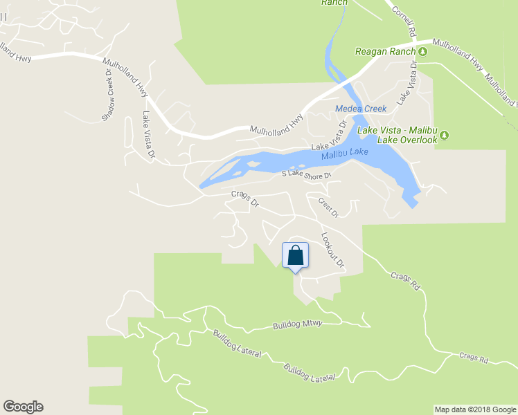 map of restaurants, bars, coffee shops, grocery stores, and more near 29152 Crags Drive in Agoura Hills