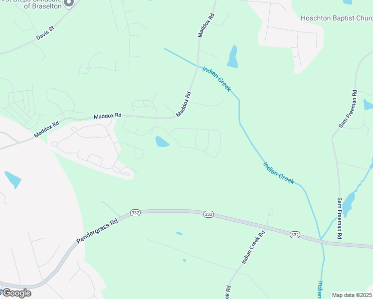 map of restaurants, bars, coffee shops, grocery stores, and more near 428 Winding Rose Drive in Hoschton