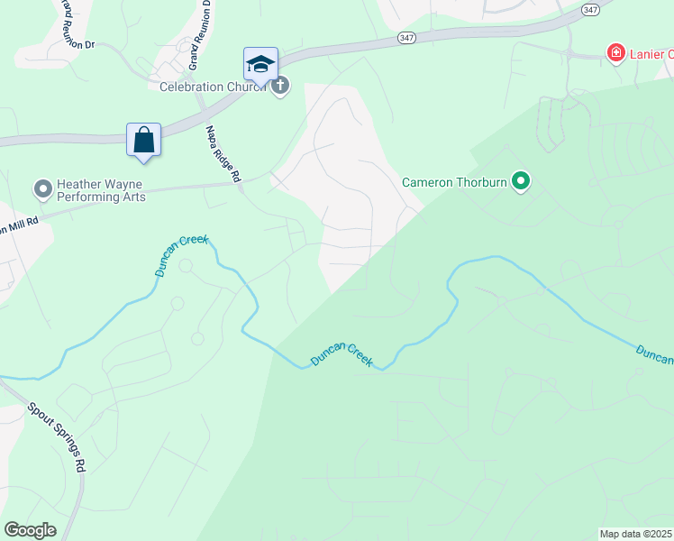 map of restaurants, bars, coffee shops, grocery stores, and more near 5641 Tisbury Court in Braselton