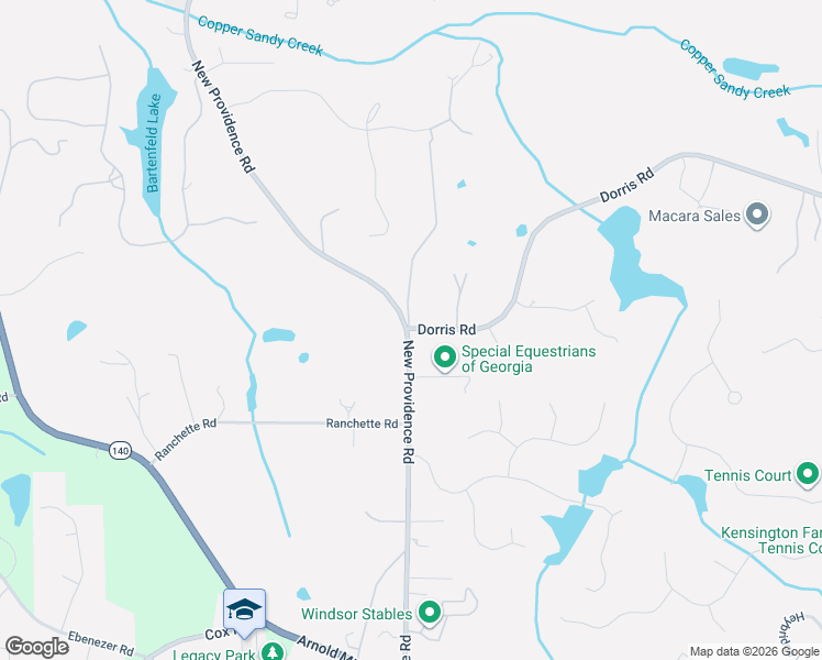 map of restaurants, bars, coffee shops, grocery stores, and more near 13220 Providence Way in Alpharetta