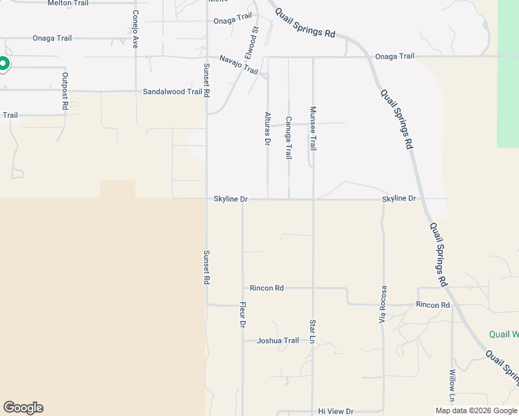 map of restaurants, bars, coffee shops, grocery stores, and more near 61851 Skyline Drive in Joshua Tree