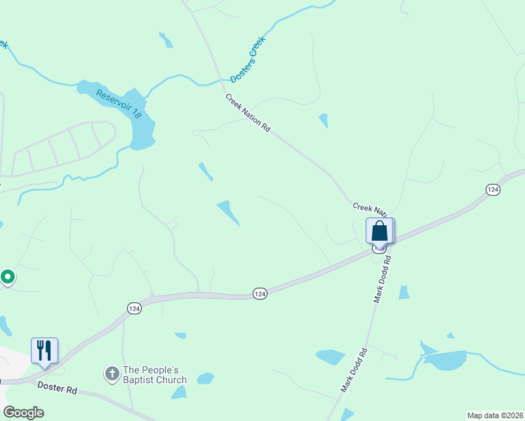 map of restaurants, bars, coffee shops, grocery stores, and more near 342 Jones Road in Jefferson