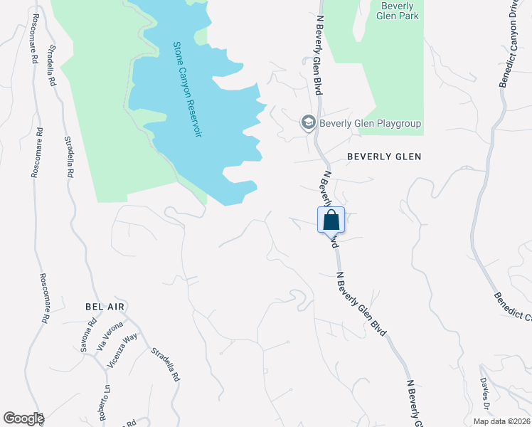 map of restaurants, bars, coffee shops, grocery stores, and more near 1900 Bel Air Road in Los Angeles