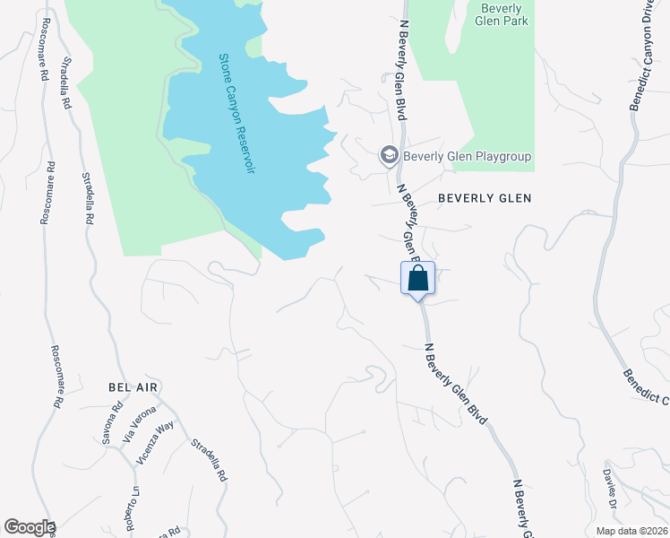 map of restaurants, bars, coffee shops, grocery stores, and more near 1900 North Angola Lane in Los Angeles