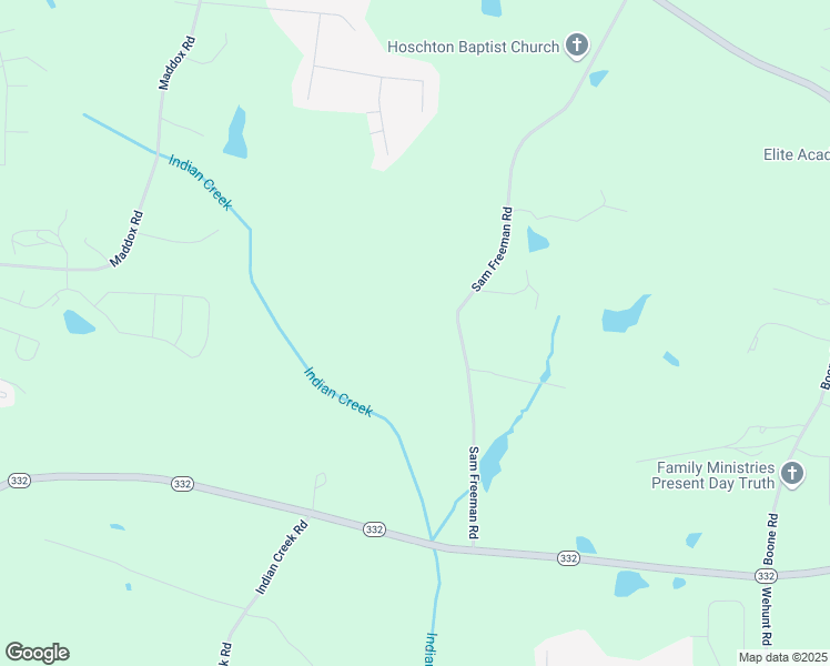 map of restaurants, bars, coffee shops, grocery stores, and more near 732 Sam Freeman Road in Hoschton
