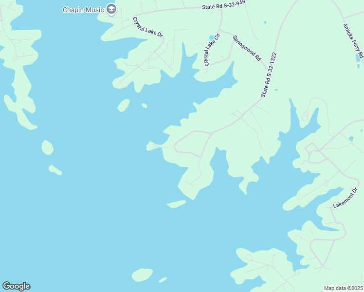 map of restaurants, bars, coffee shops, grocery stores, and more near 147 Emerald Shores Circle in Chapin
