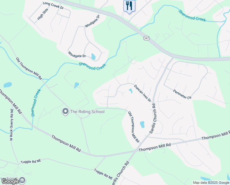 map of restaurants, bars, coffee shops, grocery stores, and more near 3968 Duncan Ives Drive in Buford