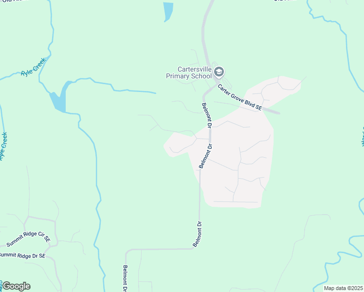 map of restaurants, bars, coffee shops, grocery stores, and more near 11 Plantation Ridge Drive in Cartersville