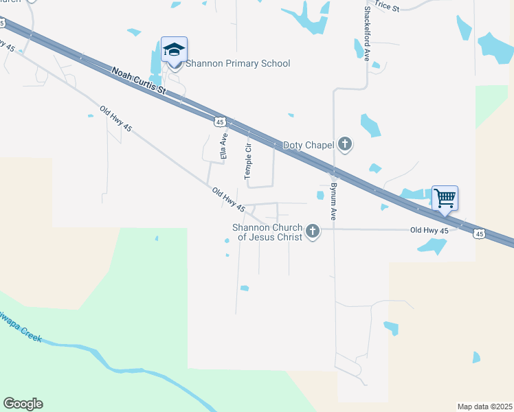map of restaurants, bars, coffee shops, grocery stores, and more near 113 Willow Street in Shannon
