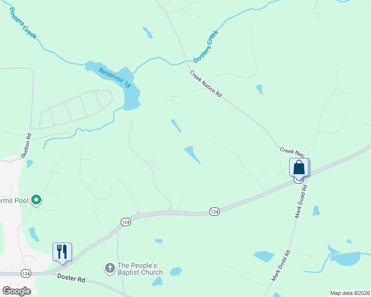 map of restaurants, bars, coffee shops, grocery stores, and more near 357 Jones Road in Jefferson