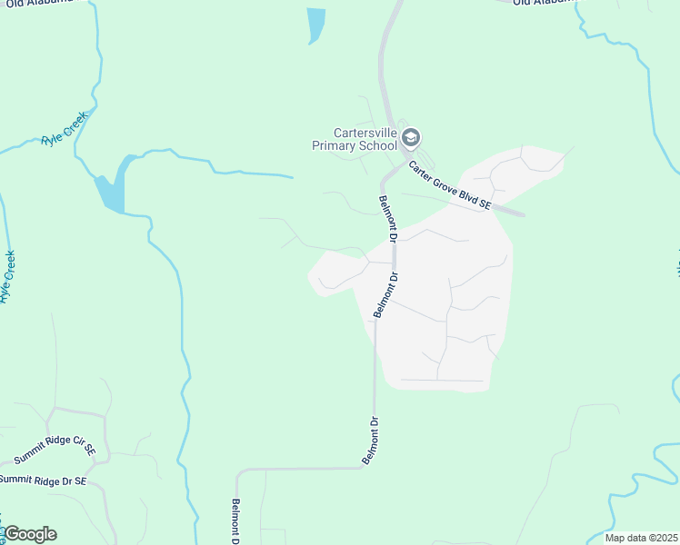 map of restaurants, bars, coffee shops, grocery stores, and more near 11 Plantation Ridge Drive in Cartersville