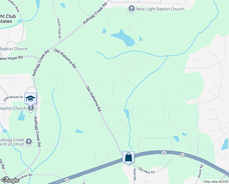 map of restaurants, bars, coffee shops, grocery stores, and more near 6297 McCollum Way in Acworth