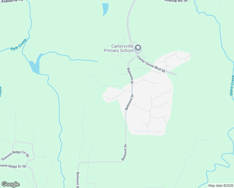 map of restaurants, bars, coffee shops, grocery stores, and more near 7 Plantation Ridge Drive in Cartersville