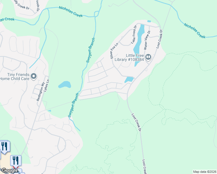map of restaurants, bars, coffee shops, grocery stores, and more near 400 Patio Drive in Columbia