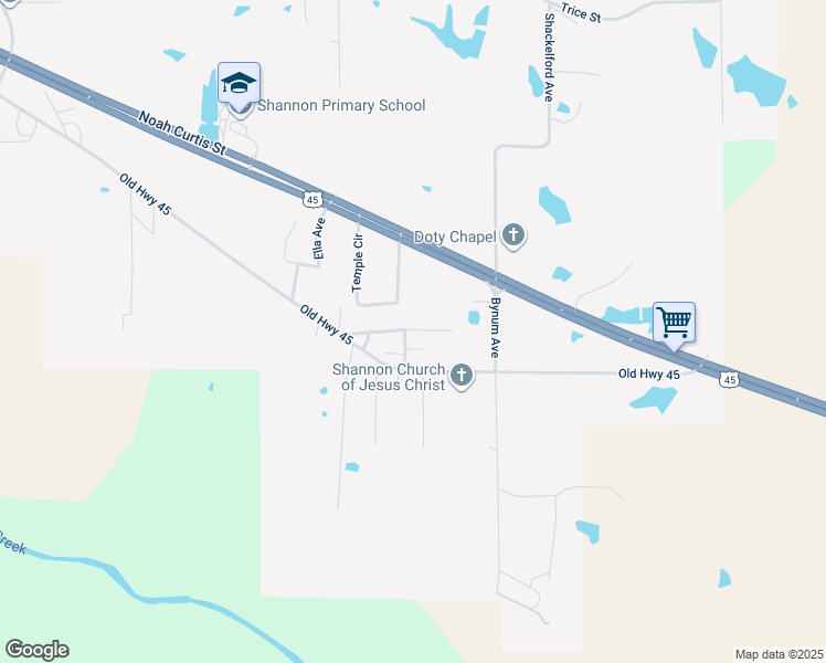 map of restaurants, bars, coffee shops, grocery stores, and more near 134 Willow Street in Shannon