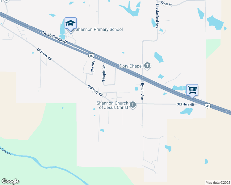 map of restaurants, bars, coffee shops, grocery stores, and more near 134 Willow Street in Shannon