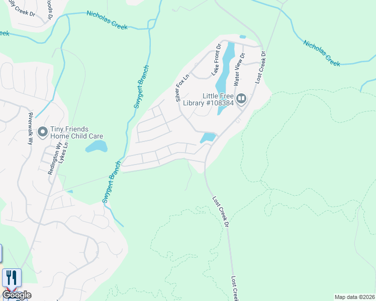 map of restaurants, bars, coffee shops, grocery stores, and more near 300 Patio Drive in Columbia