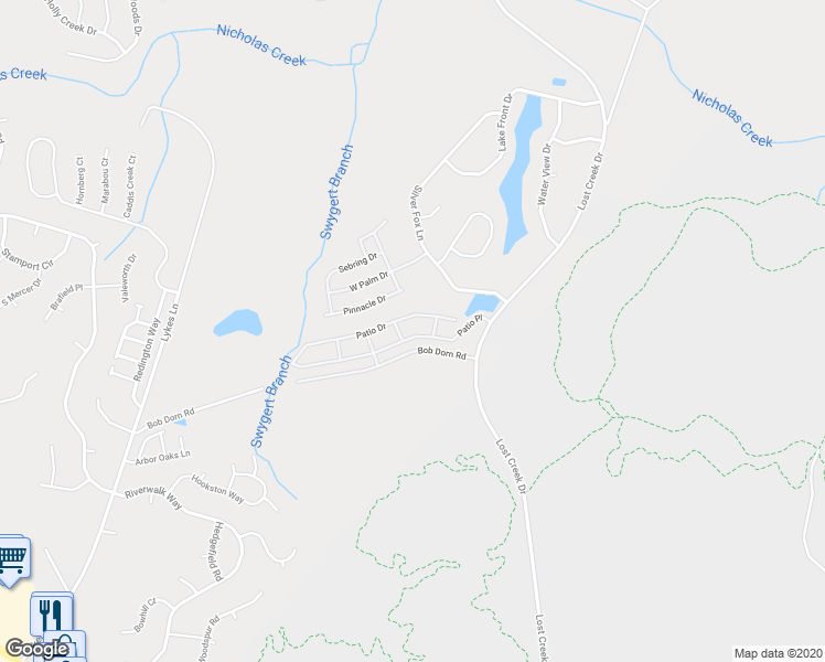 map of restaurants, bars, coffee shops, grocery stores, and more near 217 Patio Place in Columbia