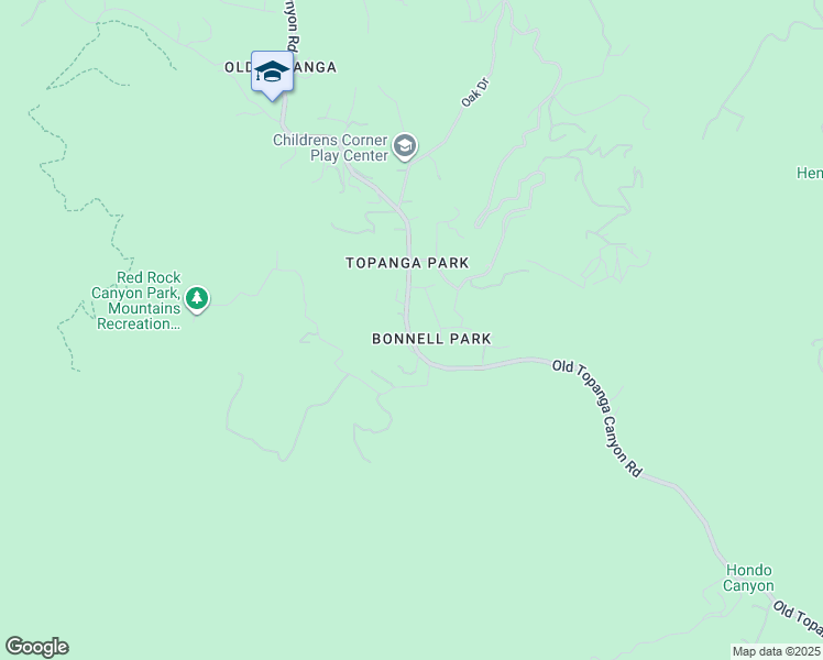 map of restaurants, bars, coffee shops, grocery stores, and more near 1314 Old Topanga Canyon Road in Topanga