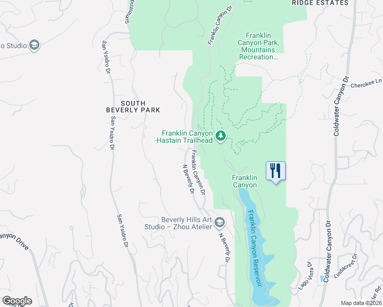 map of restaurants, bars, coffee shops, grocery stores, and more near 1905 Beverly Place in Beverly Hills
