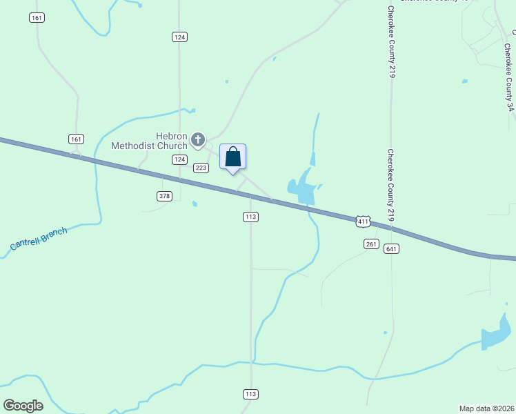 map of restaurants, bars, coffee shops, grocery stores, and more near 8775 U.S. 411 in Centre