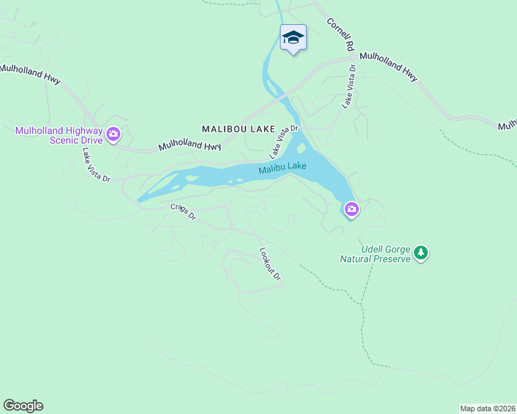 map of restaurants, bars, coffee shops, grocery stores, and more near 2045 Lookout Drive in Agoura Hills