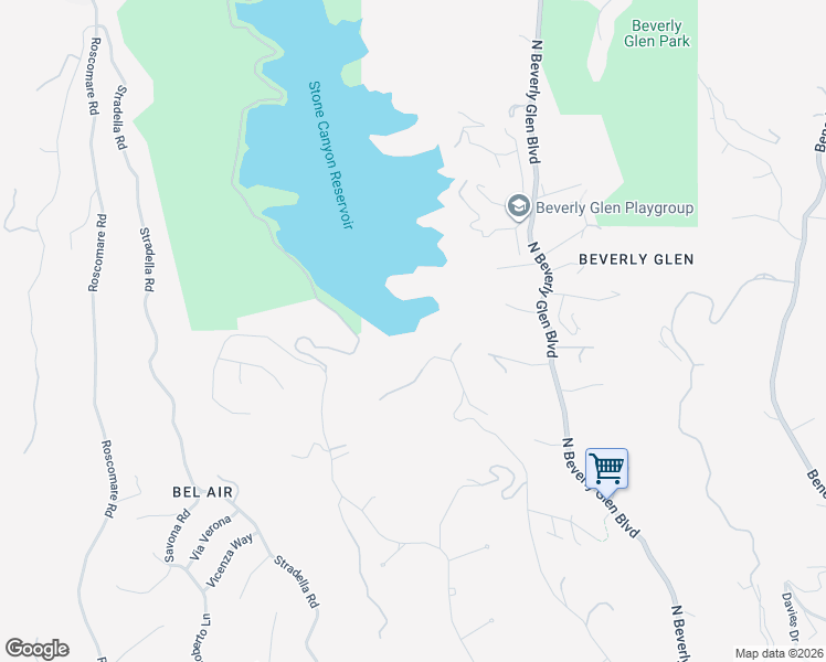 map of restaurants, bars, coffee shops, grocery stores, and more near 1900 North Angola Lane in Los Angeles