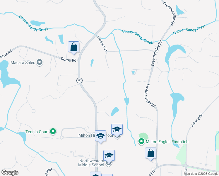 map of restaurants, bars, coffee shops, grocery stores, and more near 220 Spring Falls Road in Alpharetta
