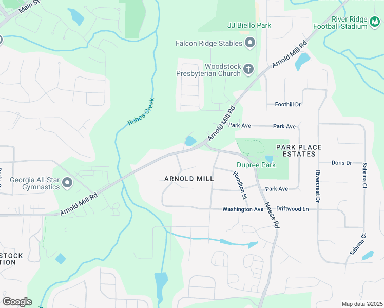 map of restaurants, bars, coffee shops, grocery stores, and more near 294 Arnold Mill Road in Woodstock