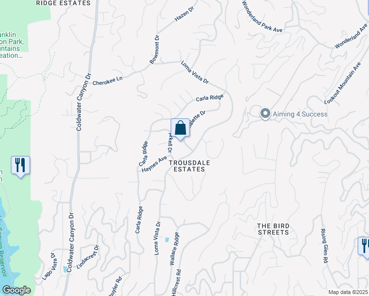 map of restaurants, bars, coffee shops, grocery stores, and more near 510 Chalette Drive in Beverly Hills