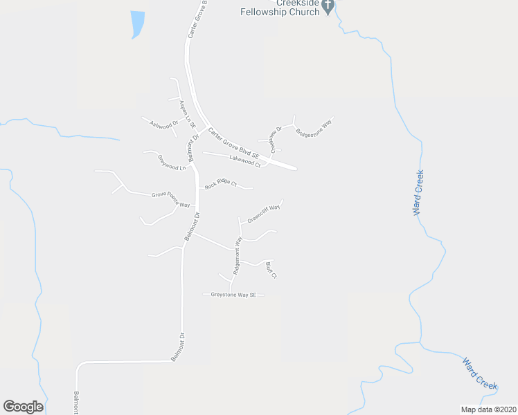 map of restaurants, bars, coffee shops, grocery stores, and more near 10 Greencliff Way in Cartersville