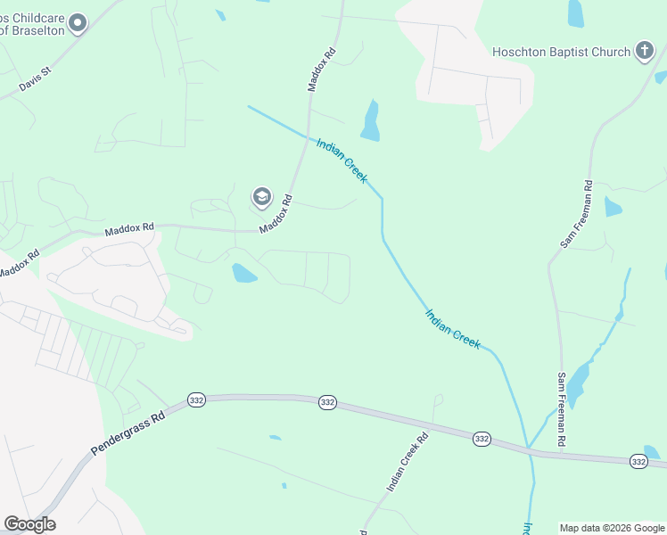 map of restaurants, bars, coffee shops, grocery stores, and more near 368 Scarlet Rose Way in Hoschton