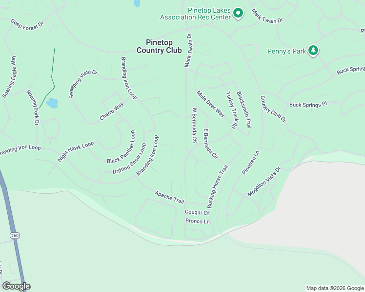map of restaurants, bars, coffee shops, grocery stores, and more near 3834 Mark Twain Drive in Navajo County