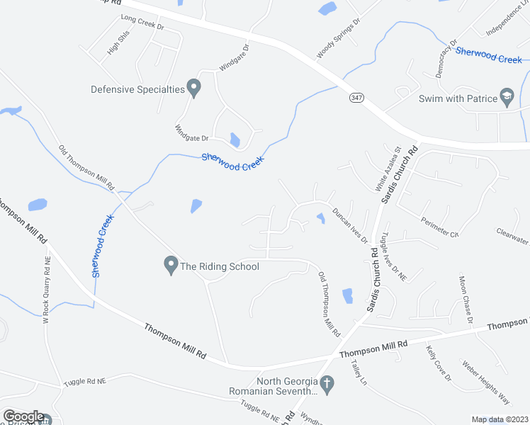 map of restaurants, bars, coffee shops, grocery stores, and more near 3182 Keenly Ives Court Northeast in Buford