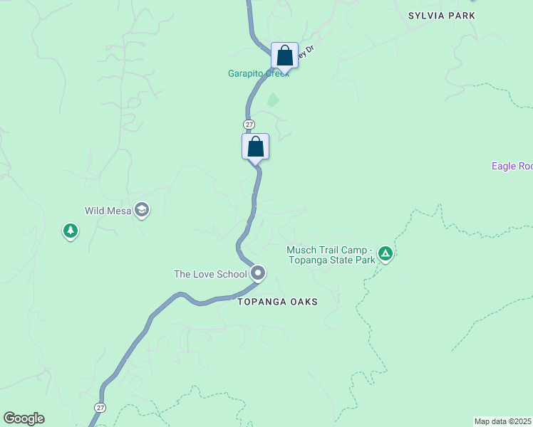 map of restaurants, bars, coffee shops, grocery stores, and more near 1178 North Topanga Canyon Boulevard in Topanga