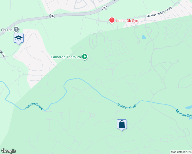 map of restaurants, bars, coffee shops, grocery stores, and more near 2172 Crimson King Drive in Braselton