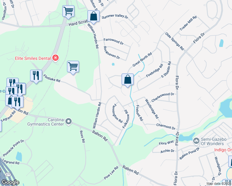 map of restaurants, bars, coffee shops, grocery stores, and more near 329 Folkstone Road in Columbia