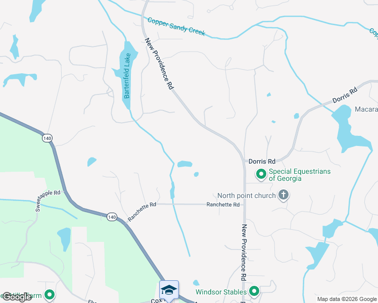 map of restaurants, bars, coffee shops, grocery stores, and more near 13340 New Providence Road in Alpharetta