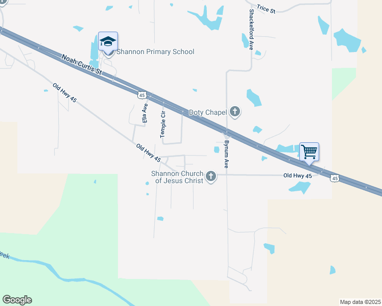 map of restaurants, bars, coffee shops, grocery stores, and more near 134 Willow Street in Shannon
