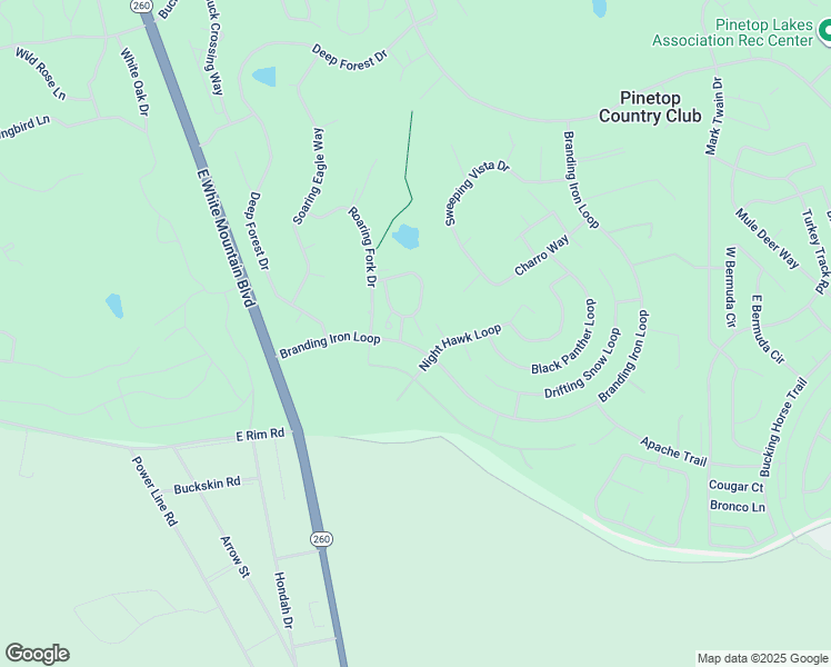 map of restaurants, bars, coffee shops, grocery stores, and more near 3852 Sidewinder Circle in Pinetop-Lakeside