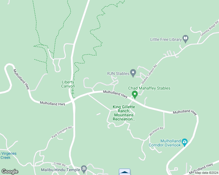 map of restaurants, bars, coffee shops, grocery stores, and more near 26721 Mulholland Highway in Calabasas